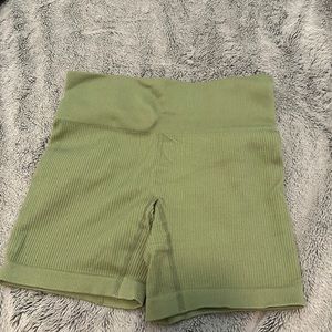 Small green workout shorts